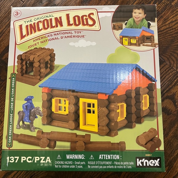 Lincoln Logs Classic Building Set with Blue Roof and Yellow Doors - Picture 1 of 2